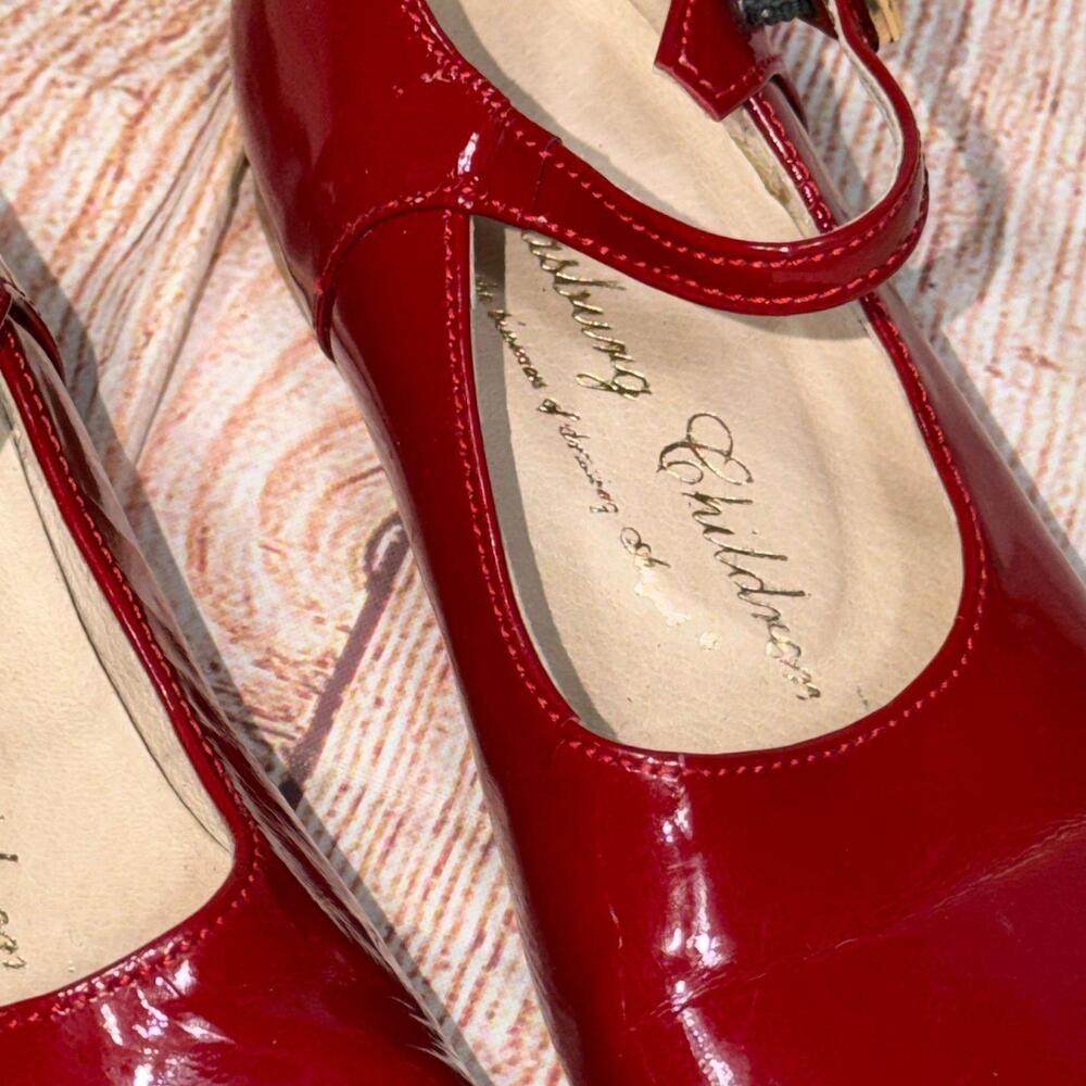 Strasburg Children Red Patent Leather Mary Jane Shoes Size 8 - Picture 4 of 7